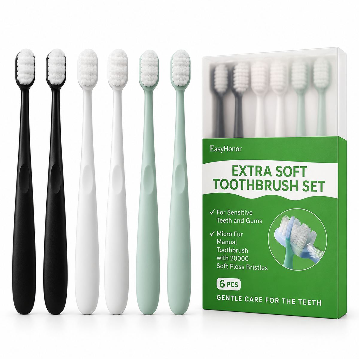 Nevellora Extra Soft Minimalist Toothbrushes