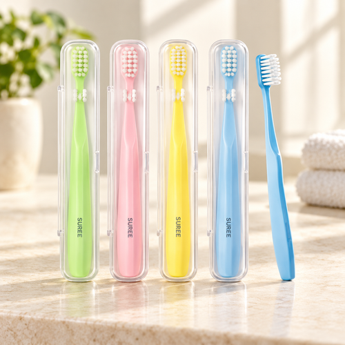 Nevellora Pastel Toothbrushes With Travel Cases