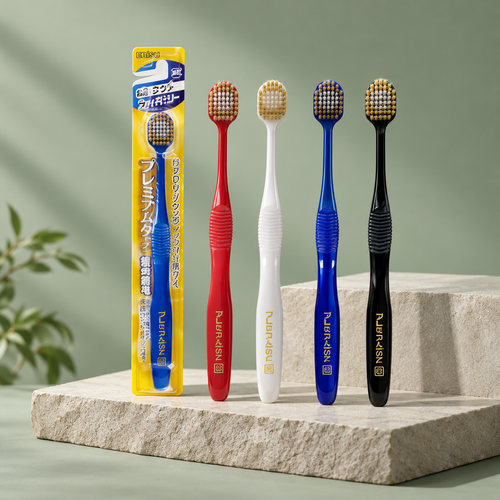 Nevellora Wide Head Textured Handle Toothbrushes